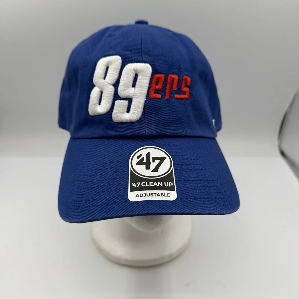 '47 Brand Clean Up Oklahoma City 89ers Wordmark Hat Cap Blue Adjustable MILB - Picture 1 of 8
